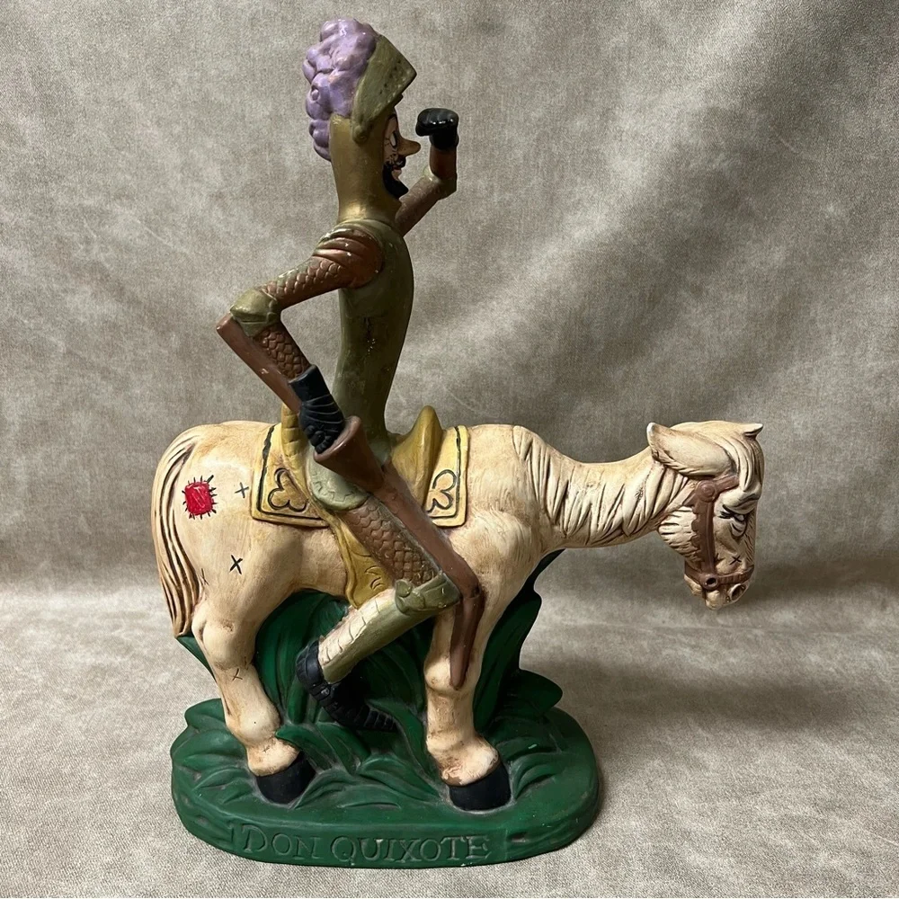 Don Quixote On the Quest Figurine - Ceramic Historical Literary Art statue